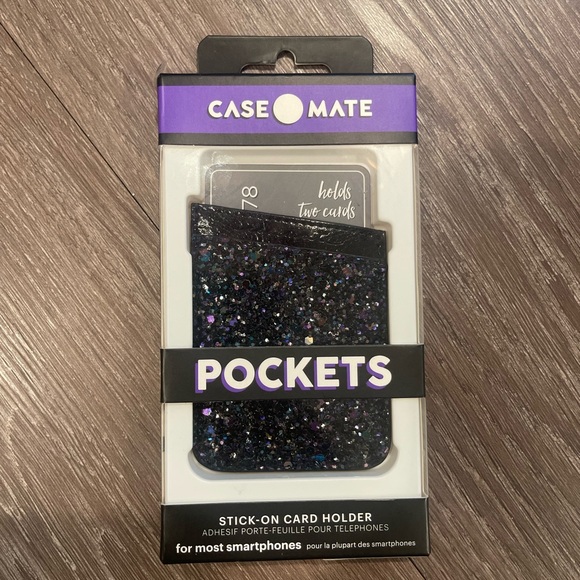 case-mate Other - Case-Mate Pockets Stick On Card Holder for Smartphones - Black